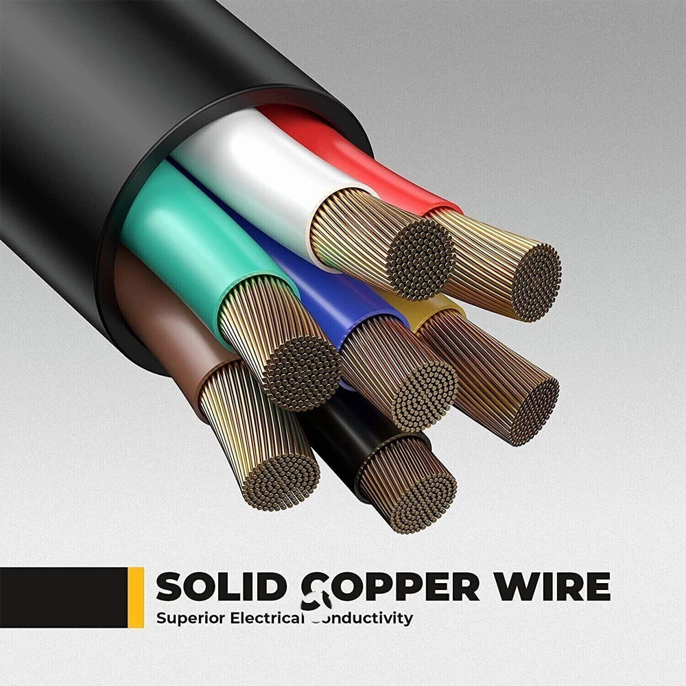 7-Way Trailer Plug 7 Pin Trailer Weatherproof Trailer Wiring Harness Connector