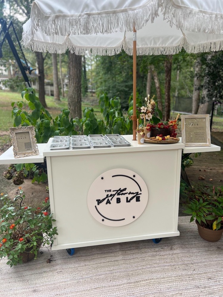 Coffee Cart with Side Shelves