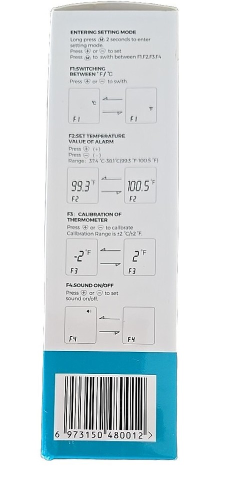 Infrared Forehead Thermometer ~ QY-EWQ-01 ~ One Button Operation ~ Memory