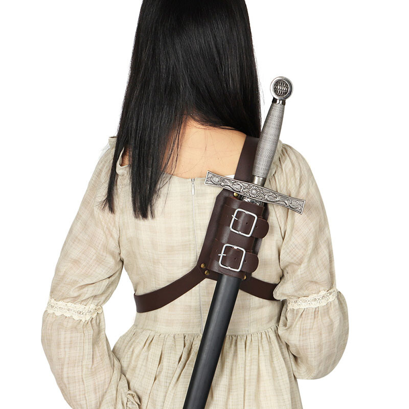 Medieval Double Sword Shoulder Back Sheath Scabbard Holder Warrior Shoulders.