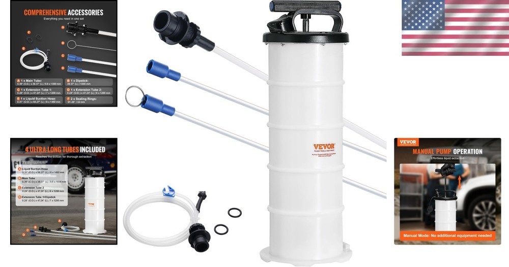 Convenient 6.5L Oil Pump Extractor - Effortless Fluid Changes for Your Engine