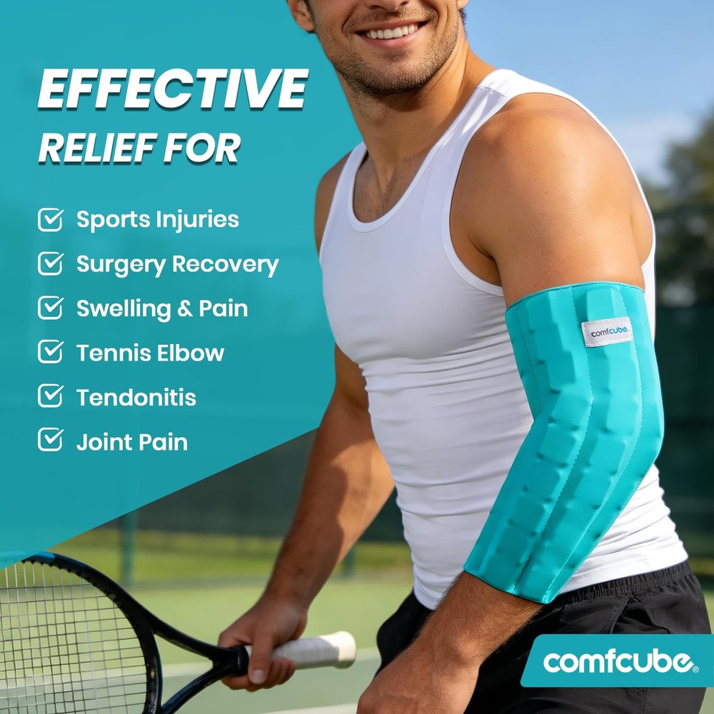 Elbow Ice Pack Wrap for Tendonitis & Tennis Elbow, 2 Hours Long Lasting Cold ...