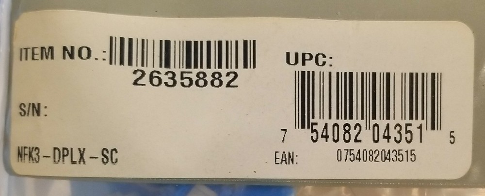 NEW Fluke Networks NFK3-DPLX-SC Duplex Singlemode Fiber Test Reference Cable