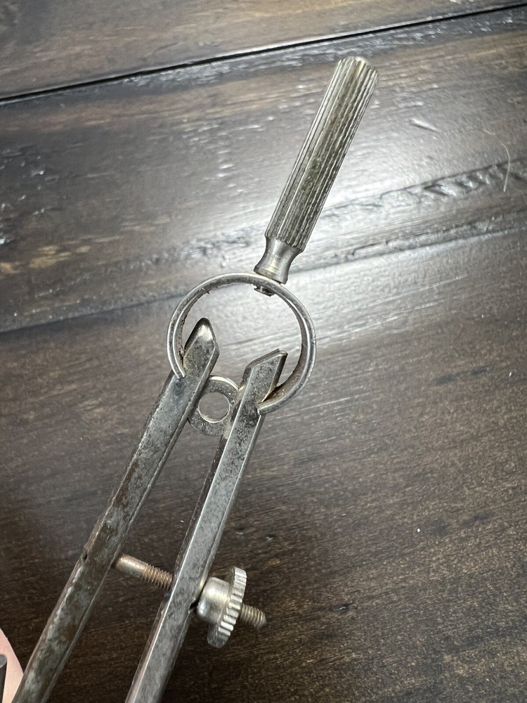 Bergen USA Bow Pivot Vintage Drafting Engineering Tool Compass Divider