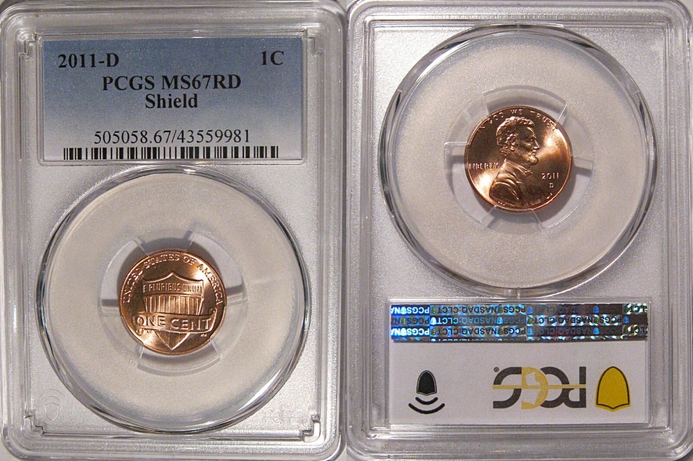 2011 D Lincoln SHIELD Cent 1c PCGS MS67RD