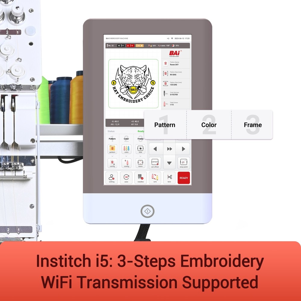 THE MIRROR POOLIN&BAi Embroidery Machine Computerized CAP