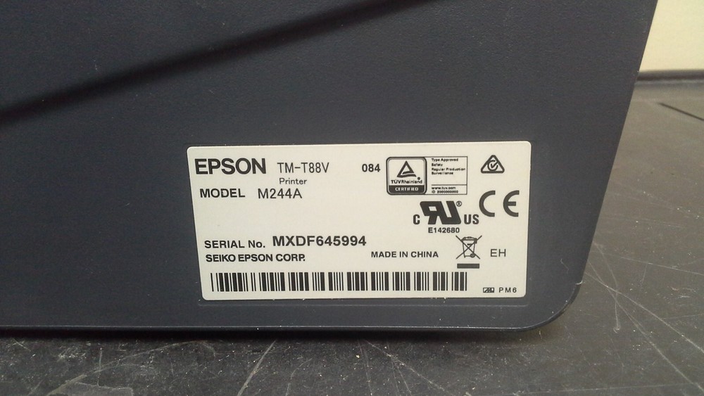 Epson Thermal Receipt Printer - TMT88V/ M244A. NO POWER ADAPTER