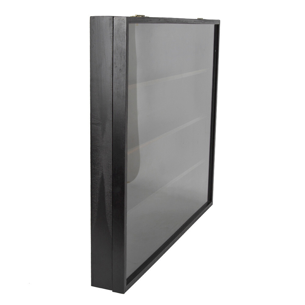 Sports Card Display Case 36 Graded Cards Baseball Wooden Frame UV Protection