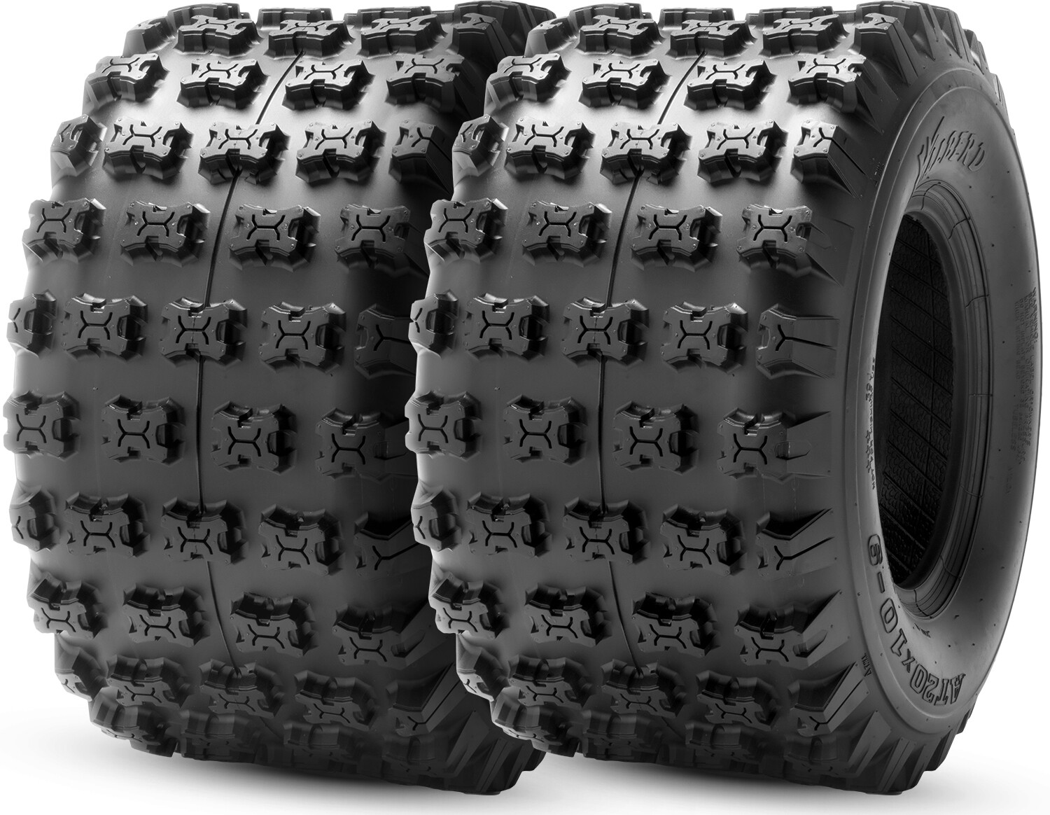 Set 2 20x10-9 Sport ATV Tires Tubeless 4PR Bias 20x10x9 20 10 9 All Terrain Race