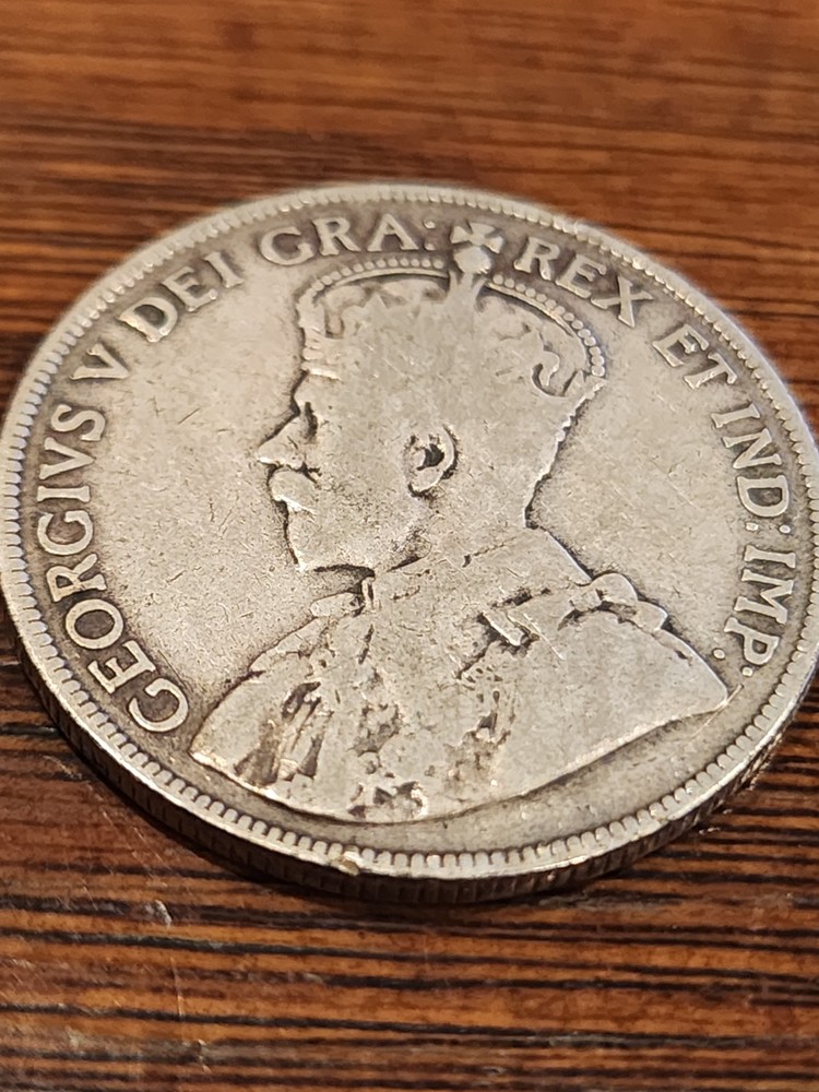 1916 Canada 50 Cents Silver Coin