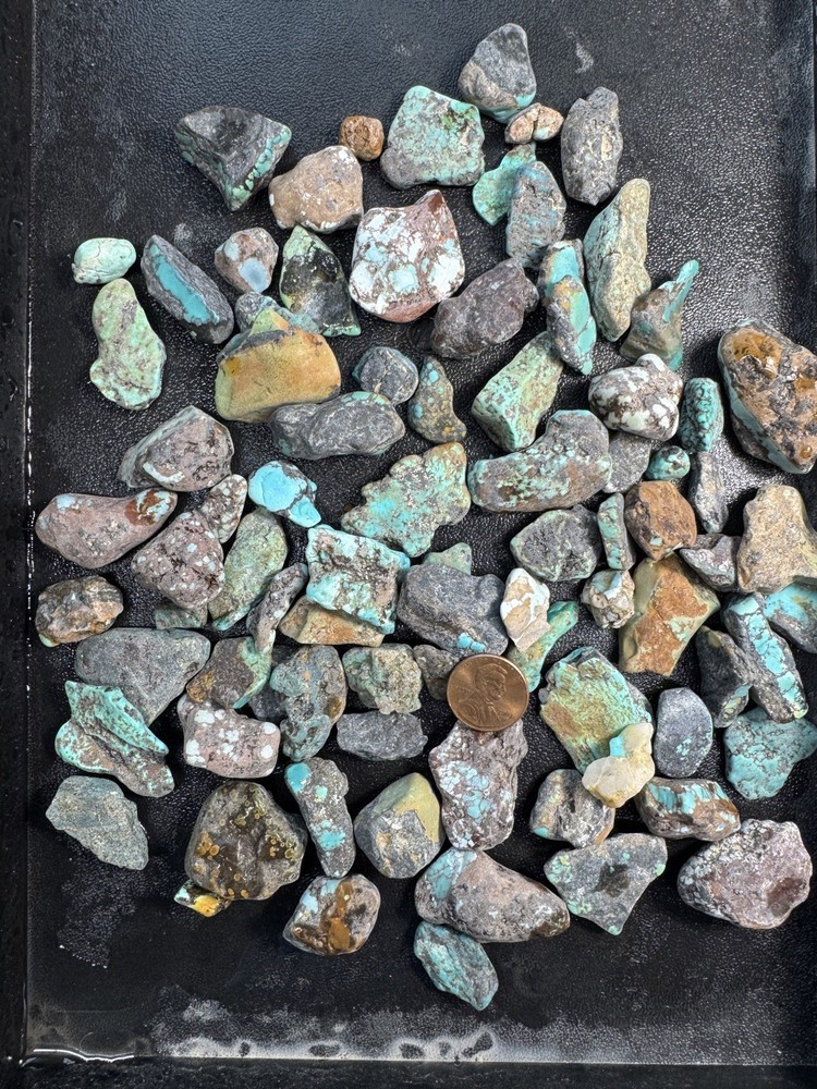 One Pound stabilized Turquoise small nuggets assorted mine free shipping