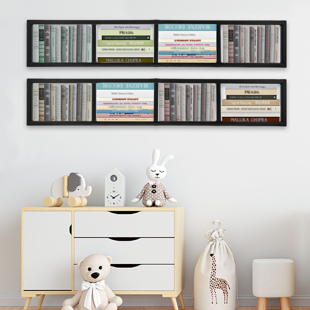2 Organizer CD Wall Mount Rack DVD Holder Media Storage Case Horizontal/Vertical
