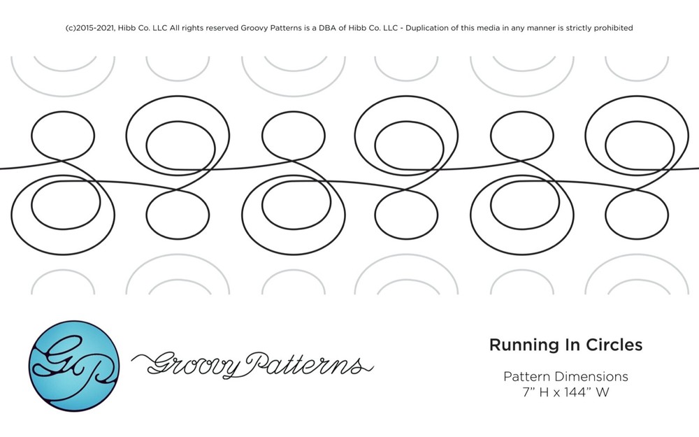 Groovy Patterns Longarm Quilting Pantograph - Circles Design