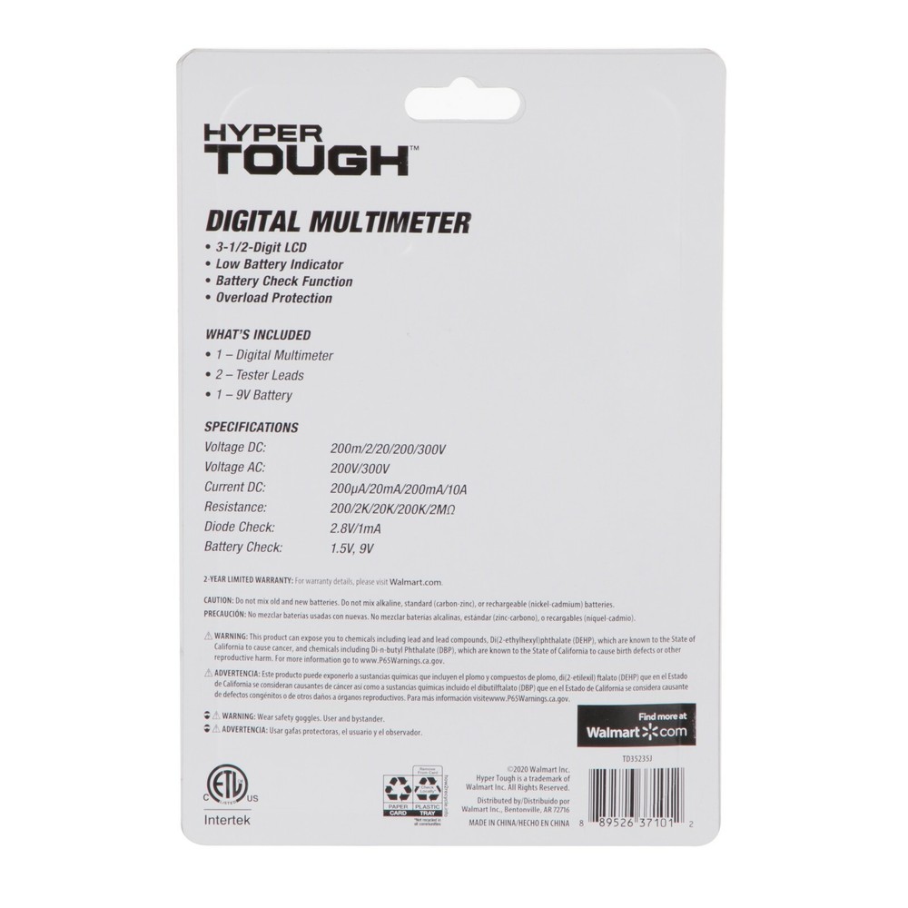 Multi-Function Home Auto Electrical Wiring Tester Digital Multi-Meter Multimeter