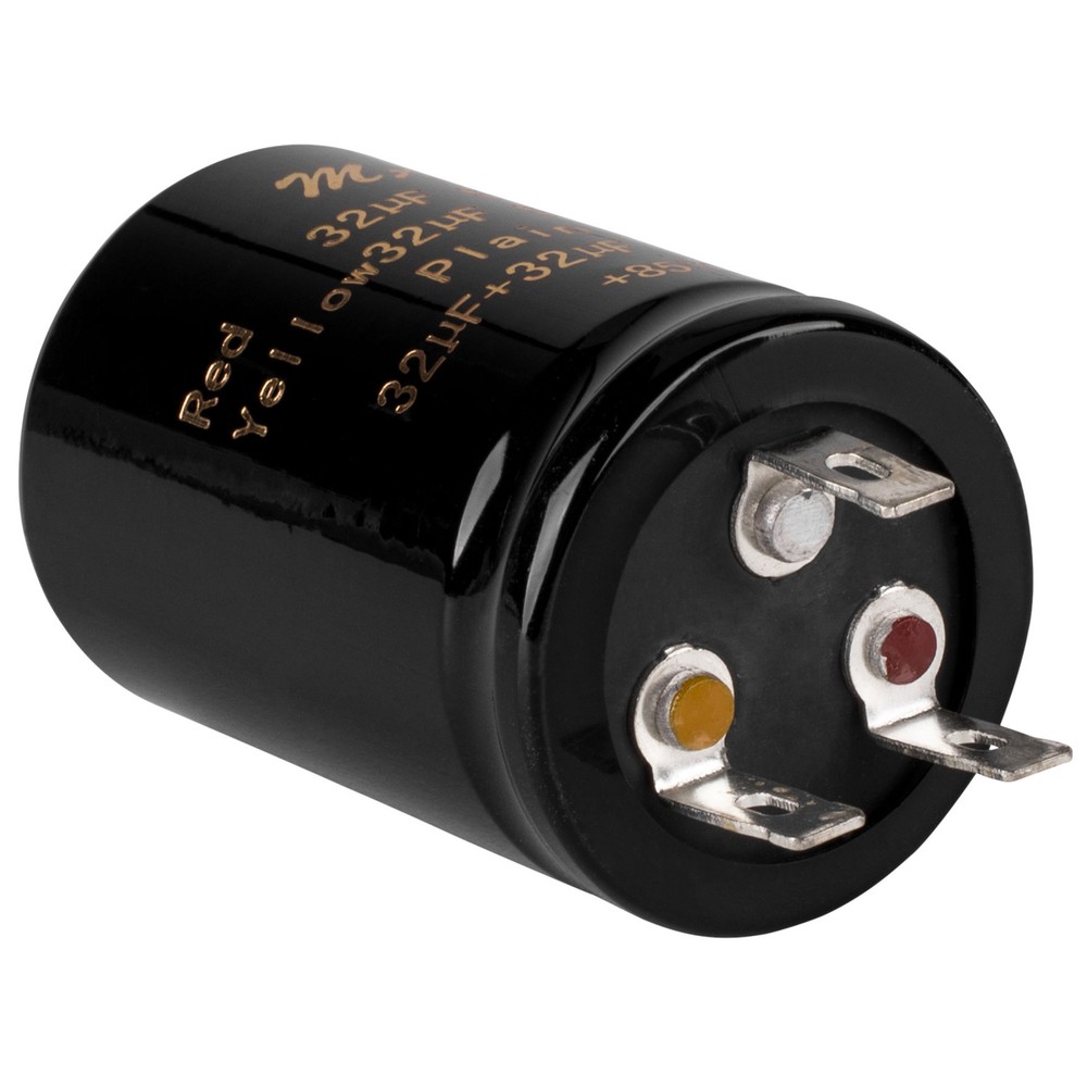 32uF + 32uF 500V Polarized Electrolytic Multi-Section Can Capacitor