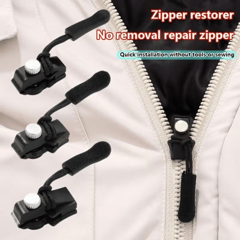 36pc Zipper Repair Kit - Universal Replacement Zip Slider Pulls - Jackets,