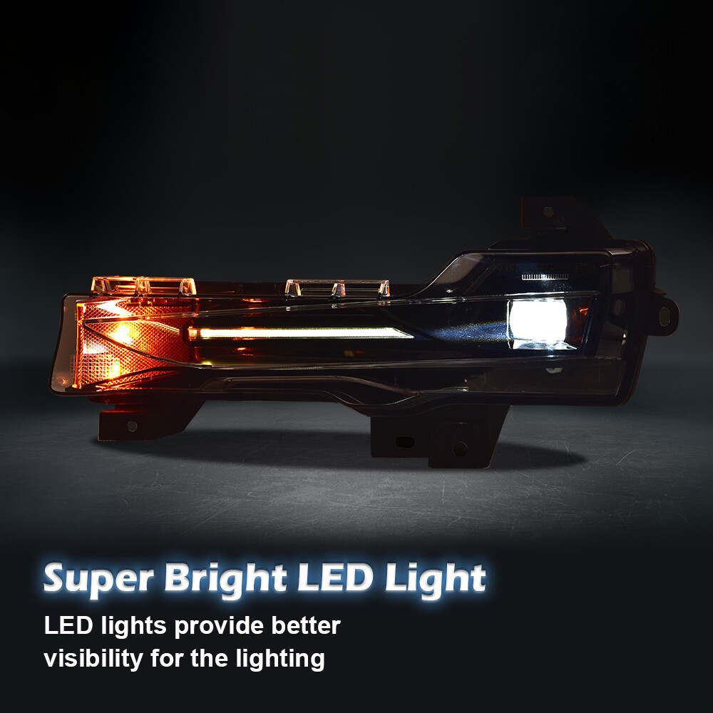 For 2017-2023 Tesla Model 3 Y Left Fog Light Lamp Amber Drl Up-level 107739100D