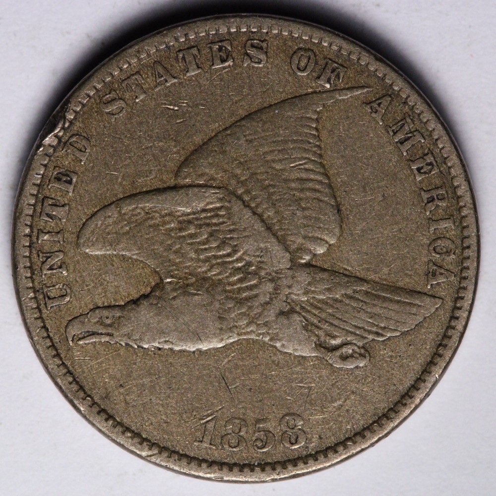 1858 SL Flying Eagle Cent Penny XF E102 KQFR