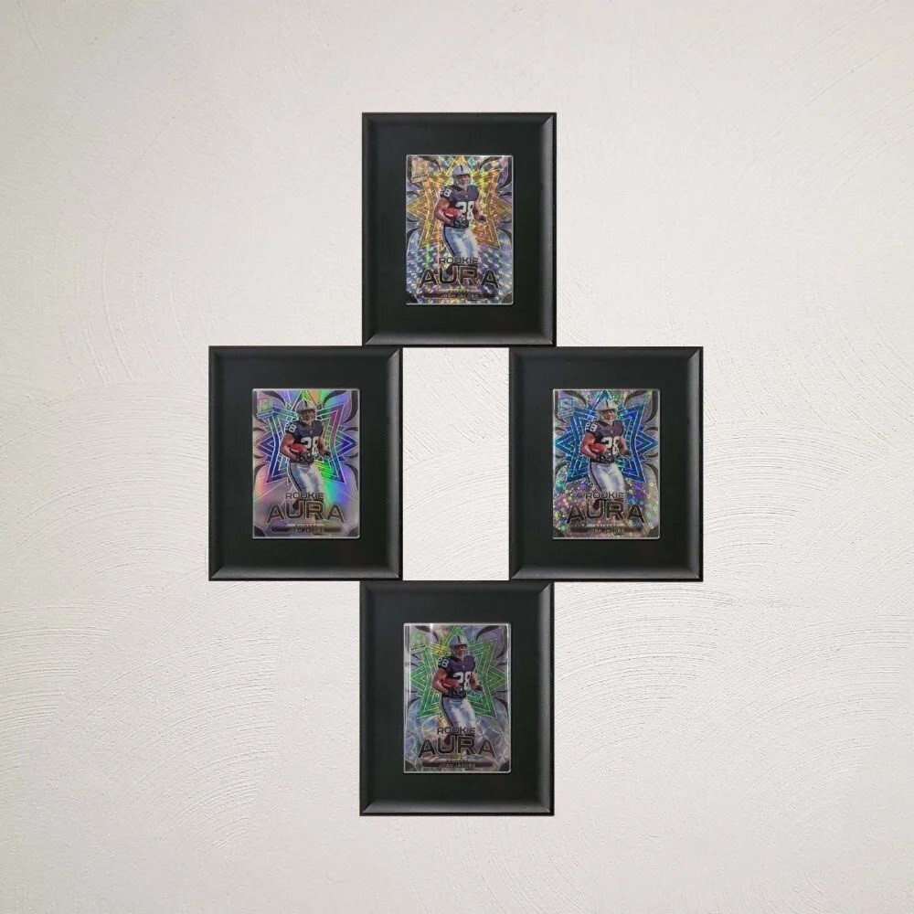 1 Pack 6 BCW Wall Mountable Interlocking Trading Card Display Frames Black New