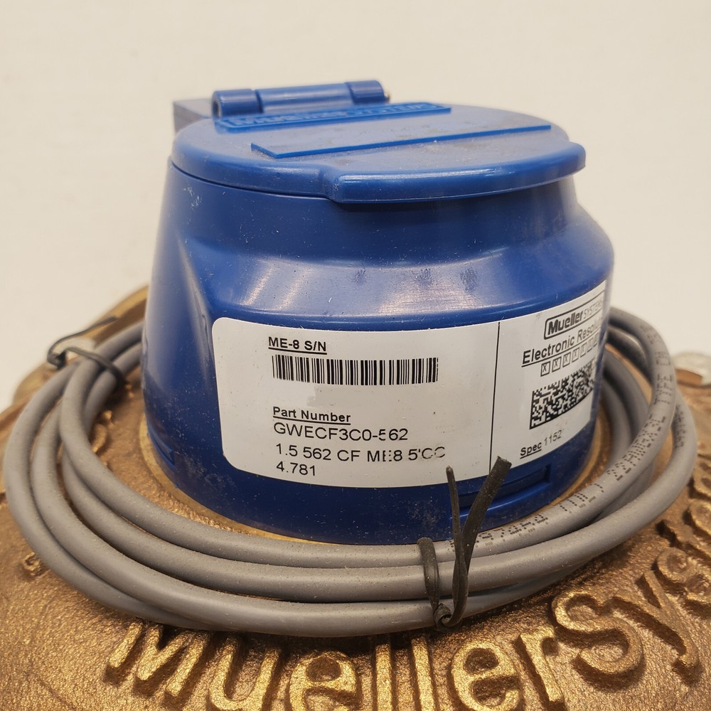 Mueller Systems WENB113C Water Meter 1-1/2" Pipe, 562, 2B, ME8 Encoder, CF, 5'CC