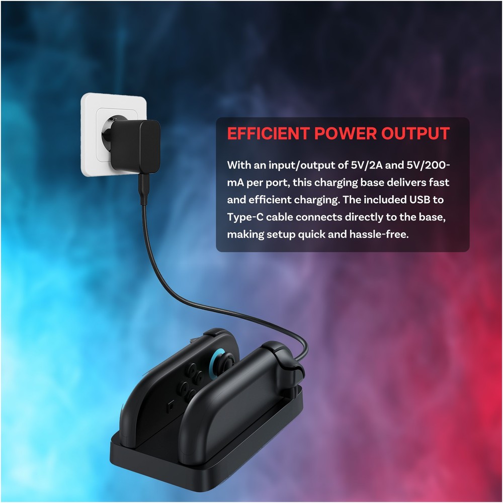 Charging Base for Nintendo Switch 2 – Compact Charging Station for 2 Joy-Con