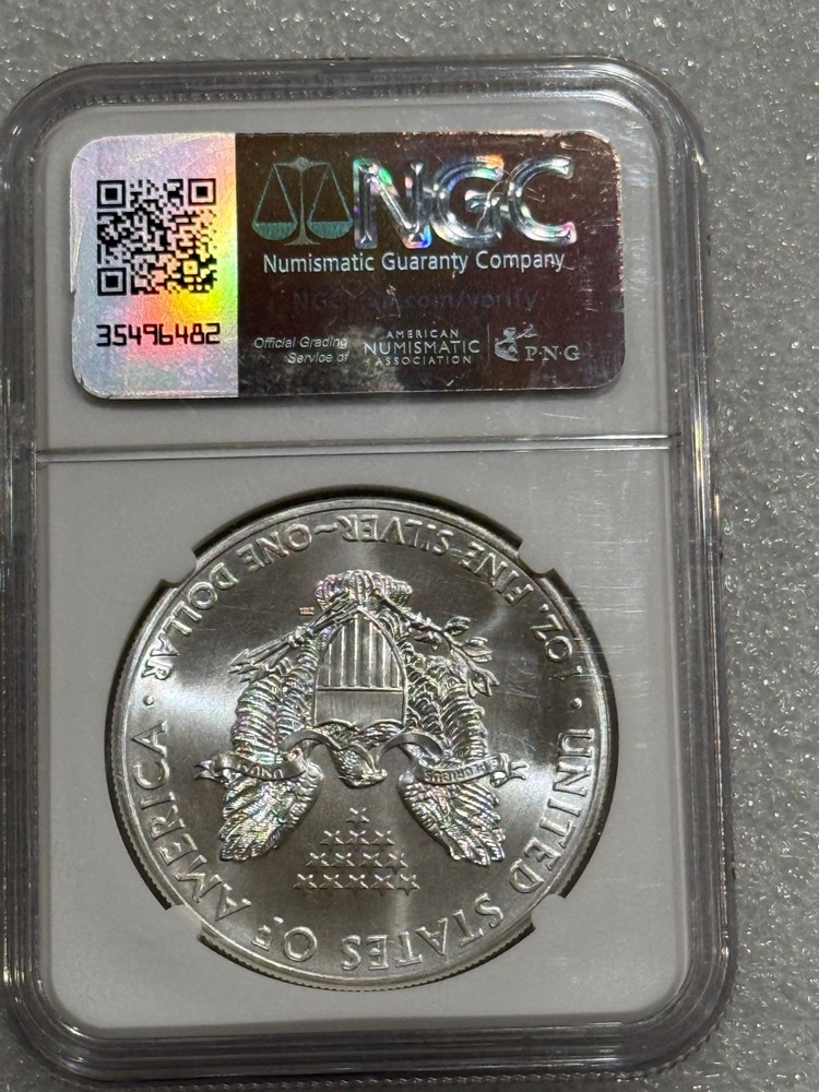 2016 SILVER EAGLE NGC MS 69 ~~ BROWN LABEL ~~ NO SPOTS ~~ PRISTINE (166)
