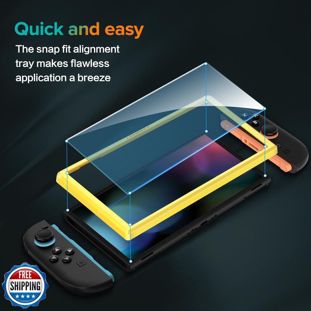ivoler 4-Pack Tempered Glass Screen Protector Designed for Ninten