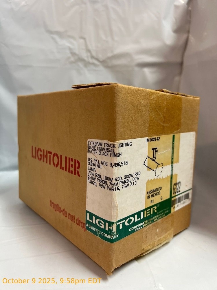 NEW Philips Lightolier 6322 Lytespan Track Light Matte Black Basic Universal