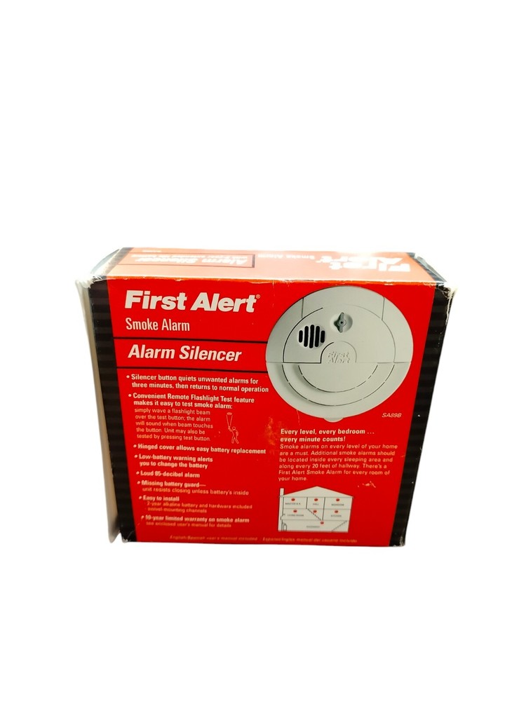 Ionization First Alert Smoke Alarm and Fire Detector Silencer Button 85 Decimals