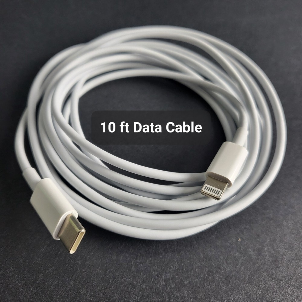 Upgraded iphone 20W Rapid Charge USB-C Wall adapter + C-L Data Cable 1/2/3 meter