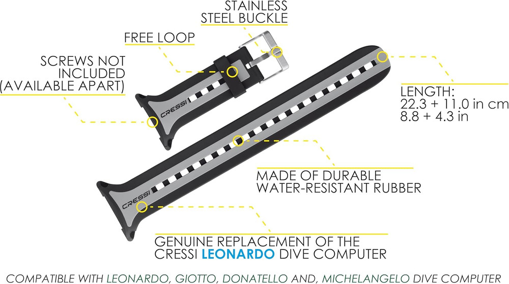Watchband for Big-Screen Dive Computers Dive Computer Spare Parts