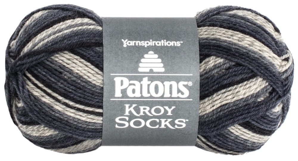 6 Pack - Patons Kroy Socks Yarn-Eclipse Stripes - 243455-55018