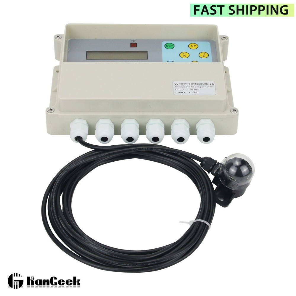 2 Axis Solar Tracker Controller w/ Remote Control + DC 2 Axis Gimbal for