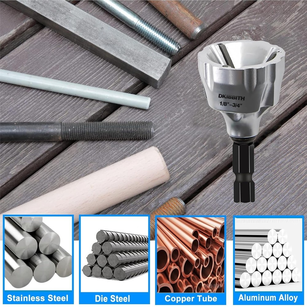 Heavy-Duty Deburring Chamfer Tool with Sharp Tungsten Carbide Blades, Fast He...