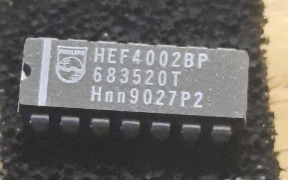 2 x HEF4002BP Dual 4-Input NOR Gate Philips DIP-14 Circuit Semiconductor