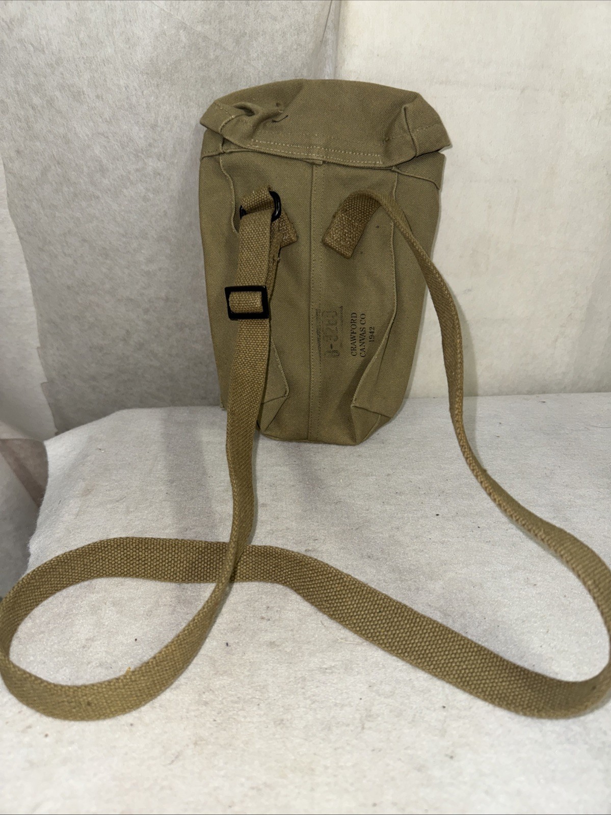 Vintage 1942 Dated WWII US ARMY TOMPSON 30RD .45 STICK MAGAZINE AMMO CARRY BAG