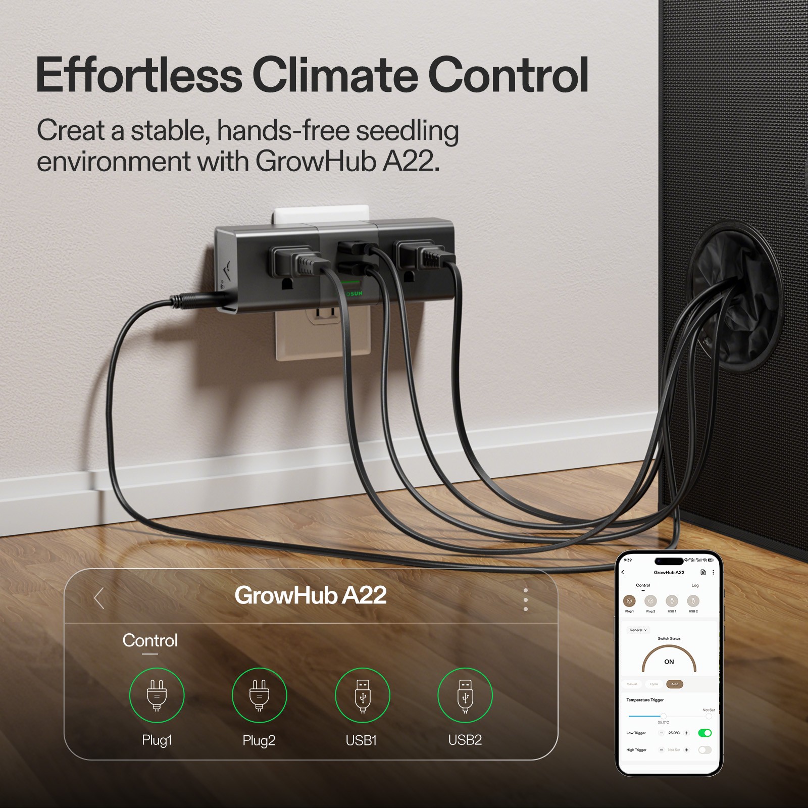 VIVOSUN Clone Tent Kit 24″x16″x20″ All-in-one Smart Seeding System A22 Control