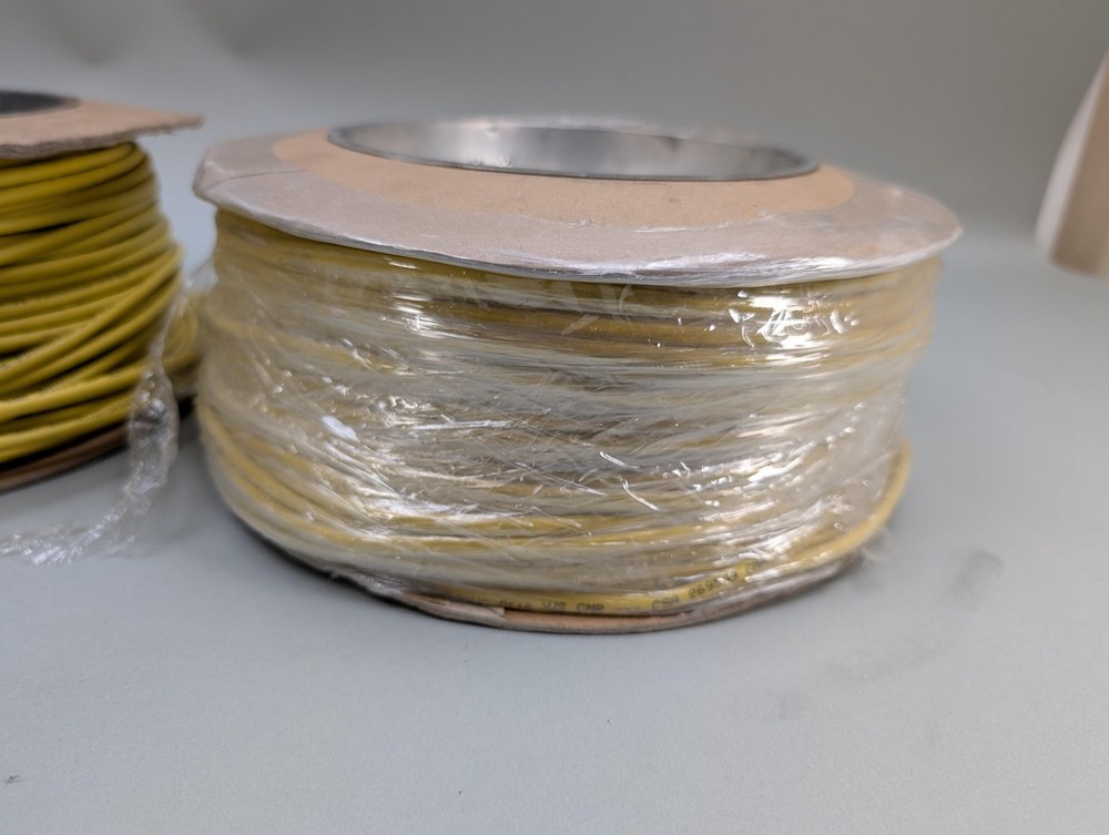 Hyperline UTP4-C5E Solid CMR Cat5e 24AWG Yellow Bulk Ethernet Cable Spools