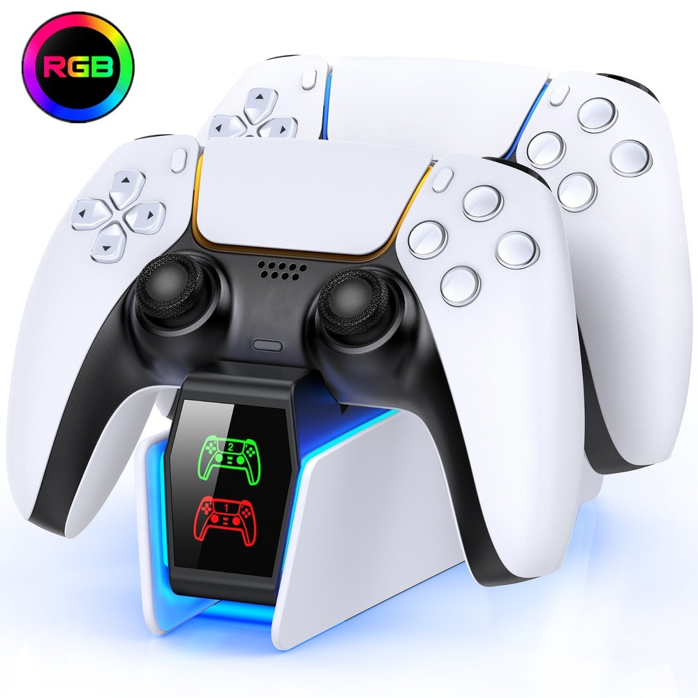 PS5 Controller Charger, DualSense PlayStation 5 Controller Charging Station Dock