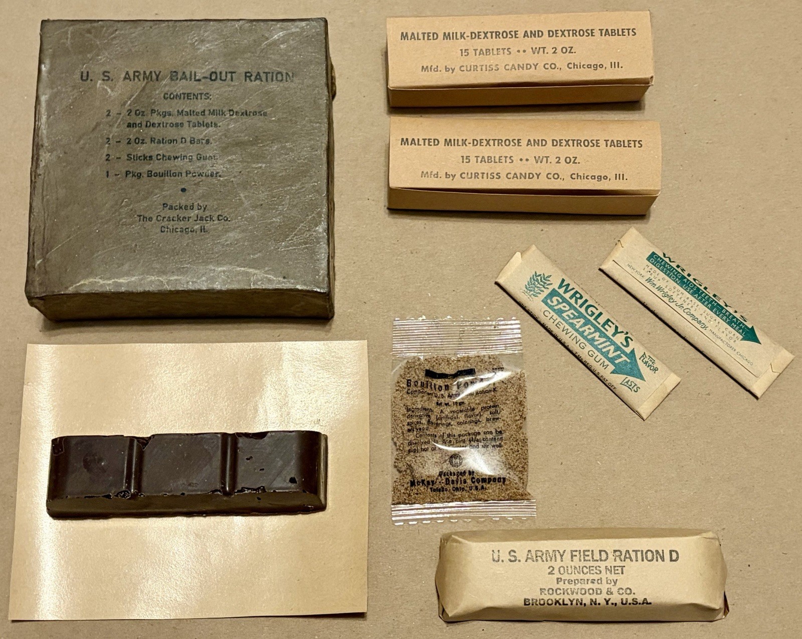 WWII US Army Early War 1942 Bail Out Ration - Fully Edible Reproduction