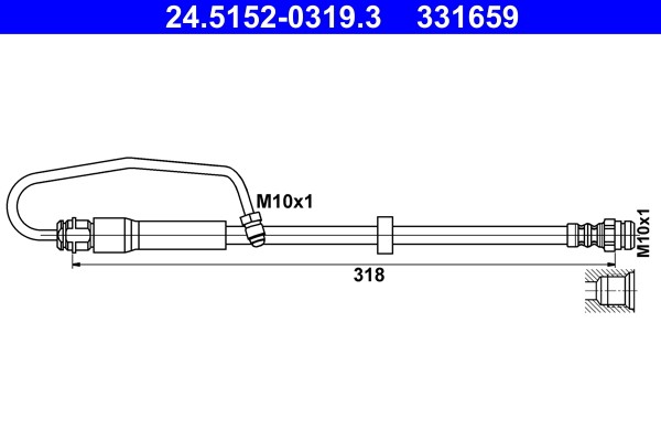 FOR ATE 24.5152-0319.3 BRAKE PANTS. ELAST.