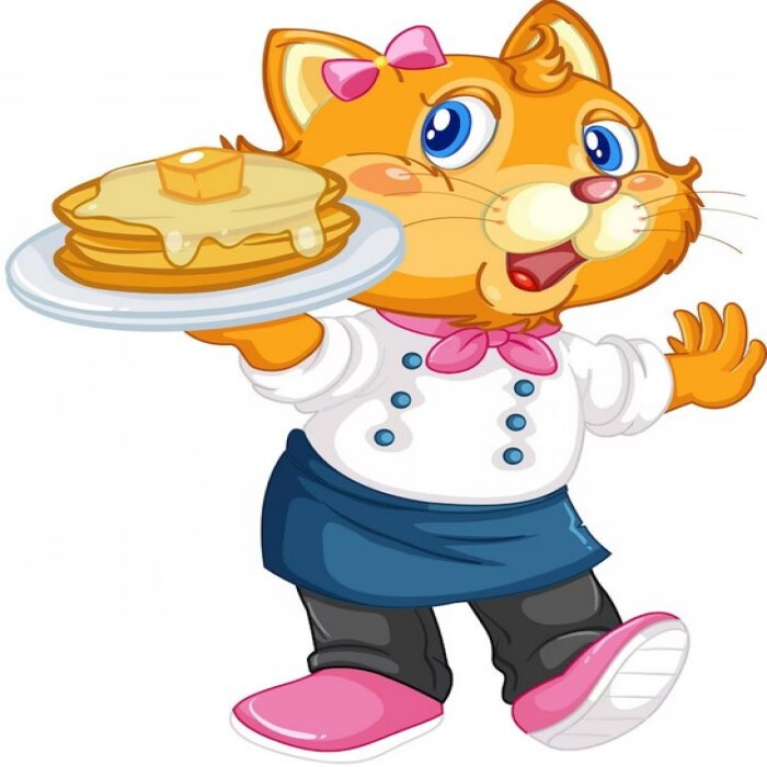 30 Custom Pancake Serving Cat Personalized Address Labels