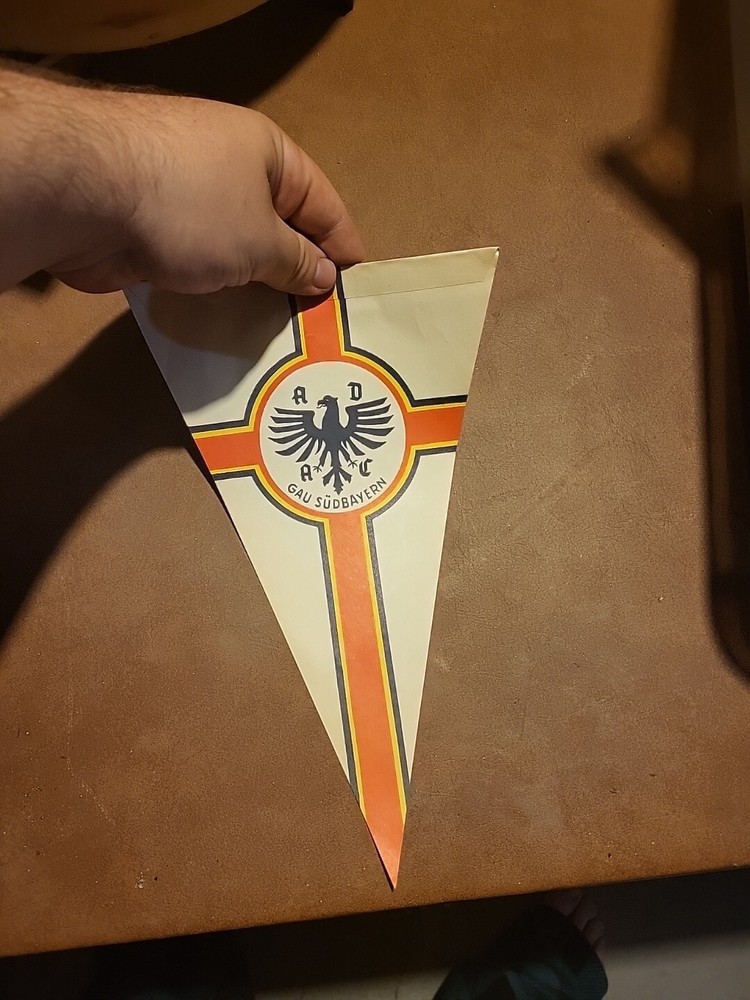 Ww2 German Adac Paper Pennant
