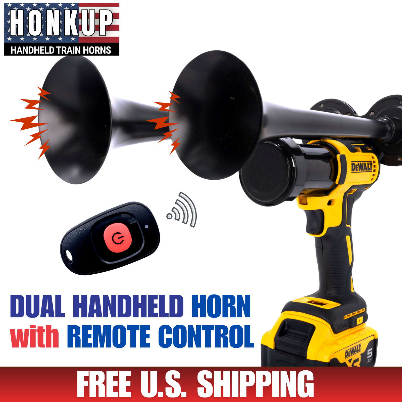 DeWalt Impact Drill Train Air Horn + Remote Control