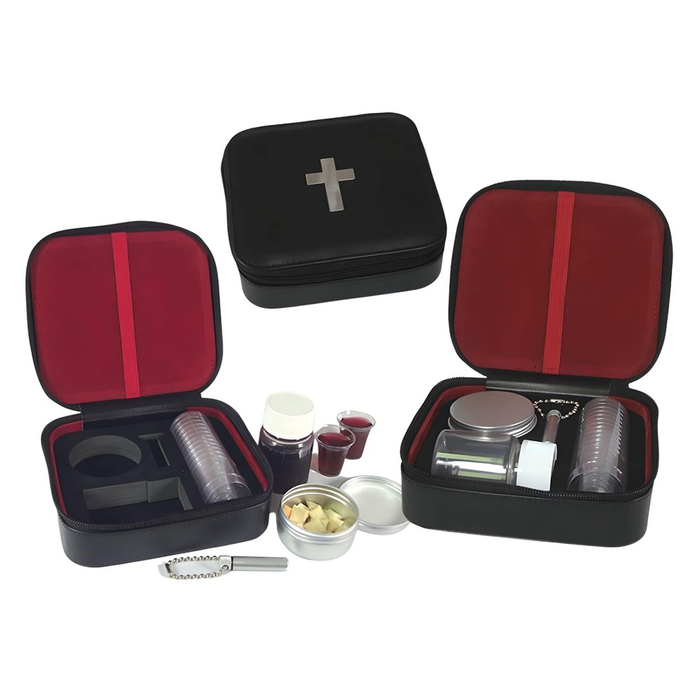 Swanson Christian Products Communion Set Includes 12 Reusable Communion Cups,...