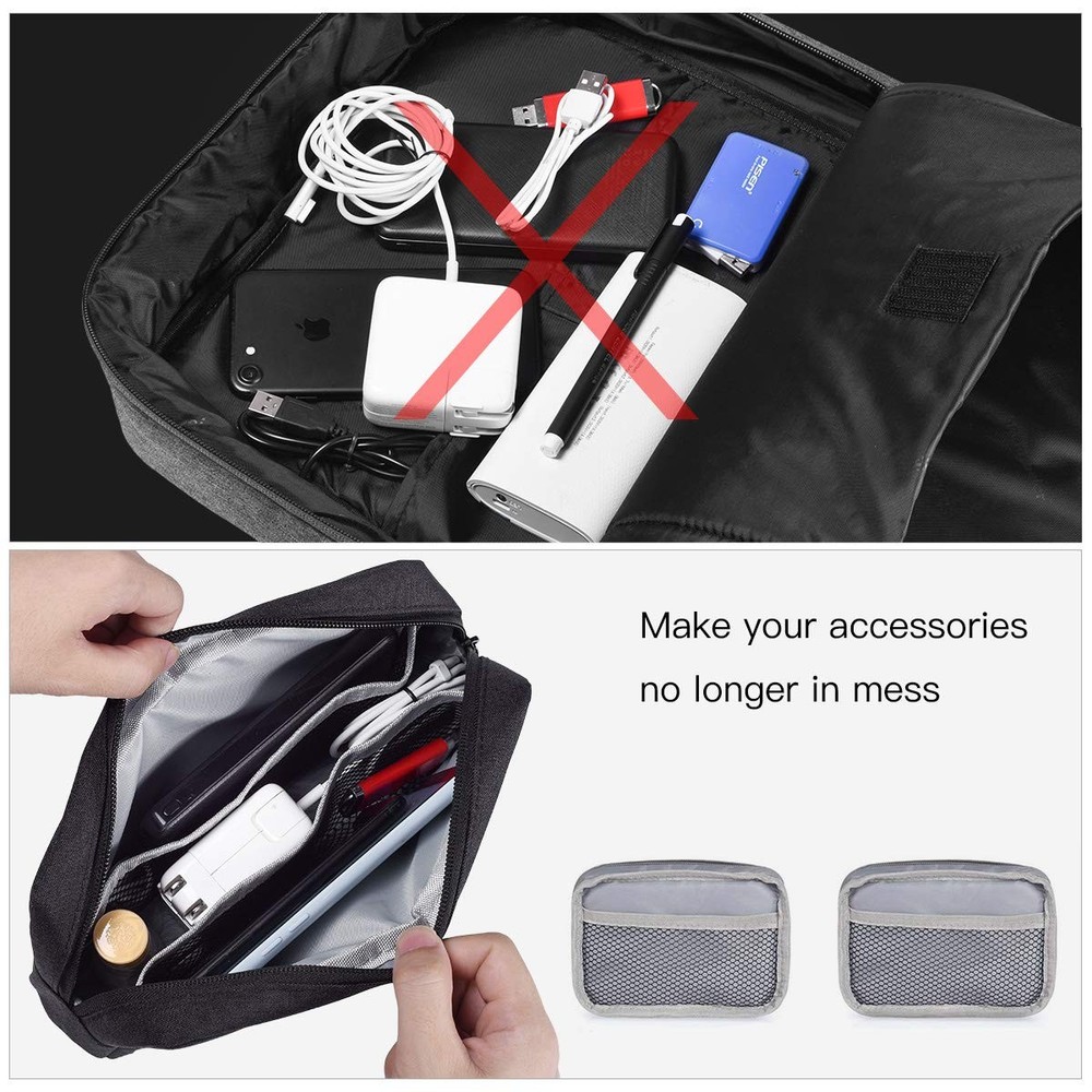 Universal Electronics Accessories Case, 2-Pack Portable Soft Carrying Case Bag
