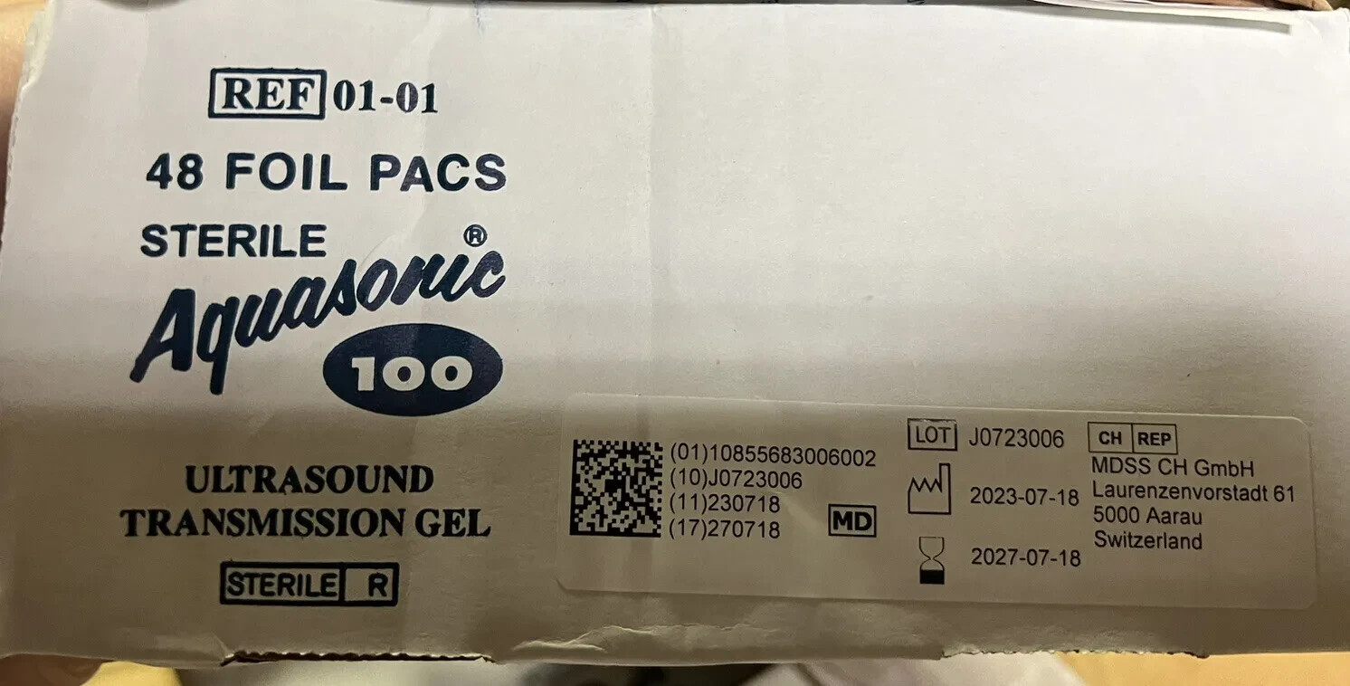 Aquasonic Ultrasound Transmission Gel, 48 Foil Packs, 20 Gram Each, 01-01