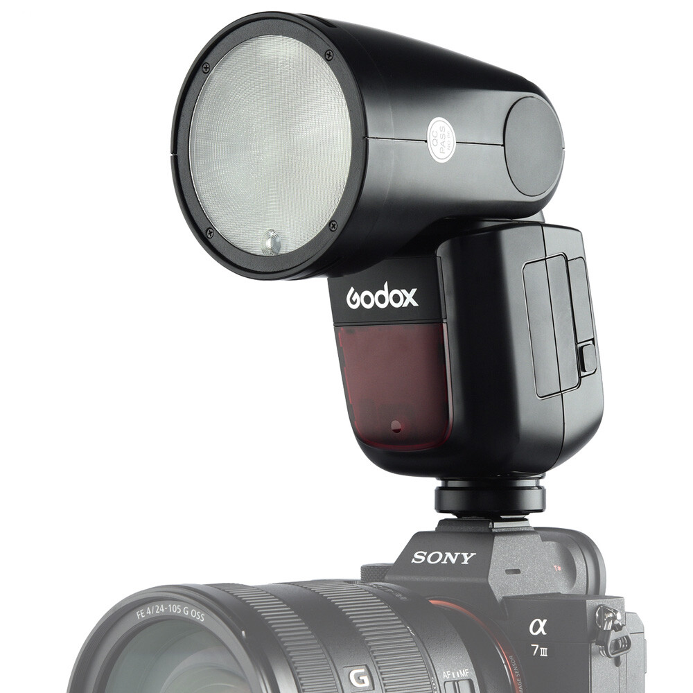 US Godox V1S V1-S 2.4G TTL HSS Round Head Speedlite Flash Light For Sony Camera