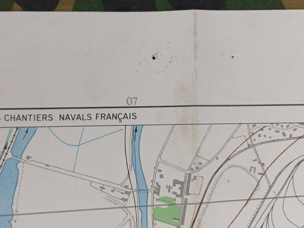 VERY RARE WW2 OPERATION OVERLORD INTELLIGENCE MAP entitled "CAEN" (NORMANDY)