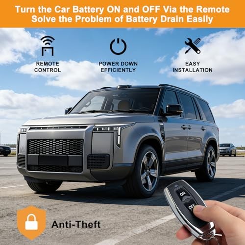 Remote Battery Disconnect Switch 12V, 200A Remote Control Battery Kill Switch,